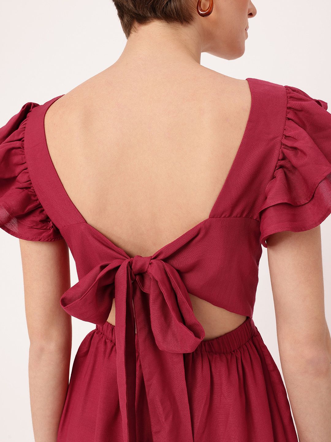 DressBerry Girly Glam Floral Embroidered Blow Detailed A-Line Dress