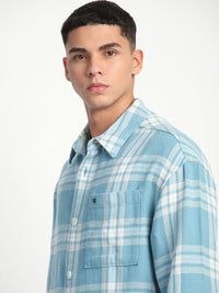 THE BEAR HOUSE Men Tartan Checks Opaque Relaxed Fit Cotton Casual Shirt