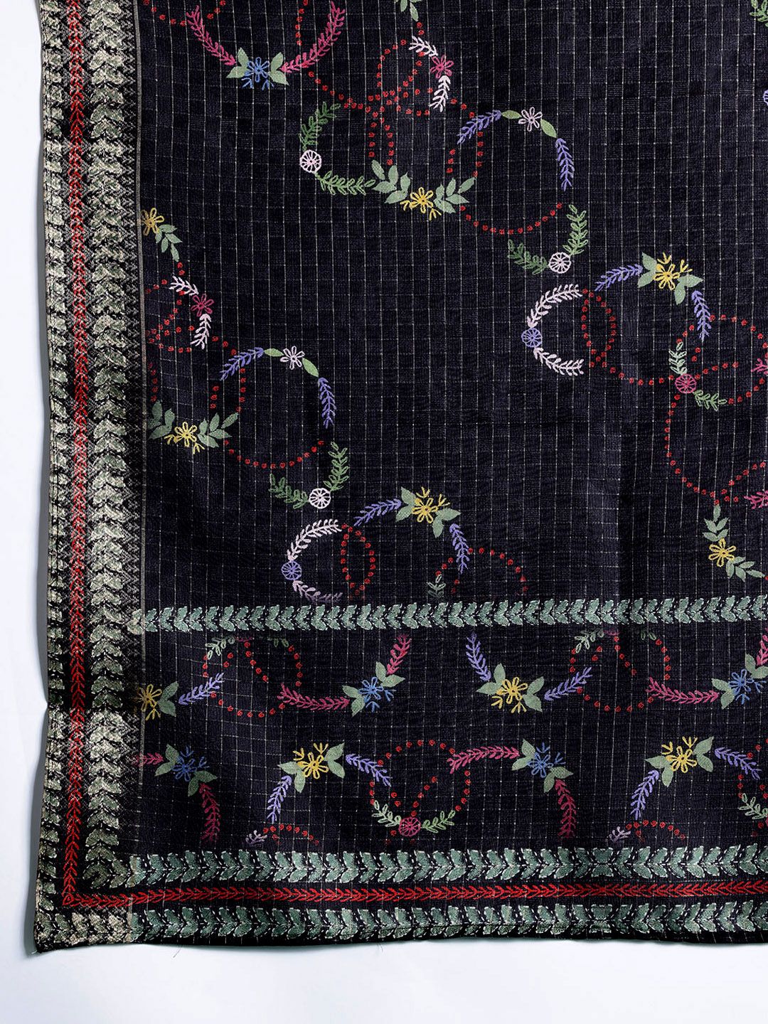 Indo Era Floral Embroidered Thread Work Kurta with Trousers & With Dupatta