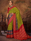 Saree mall Ethnic Motifs Printed Silk Blend Patola Sarees