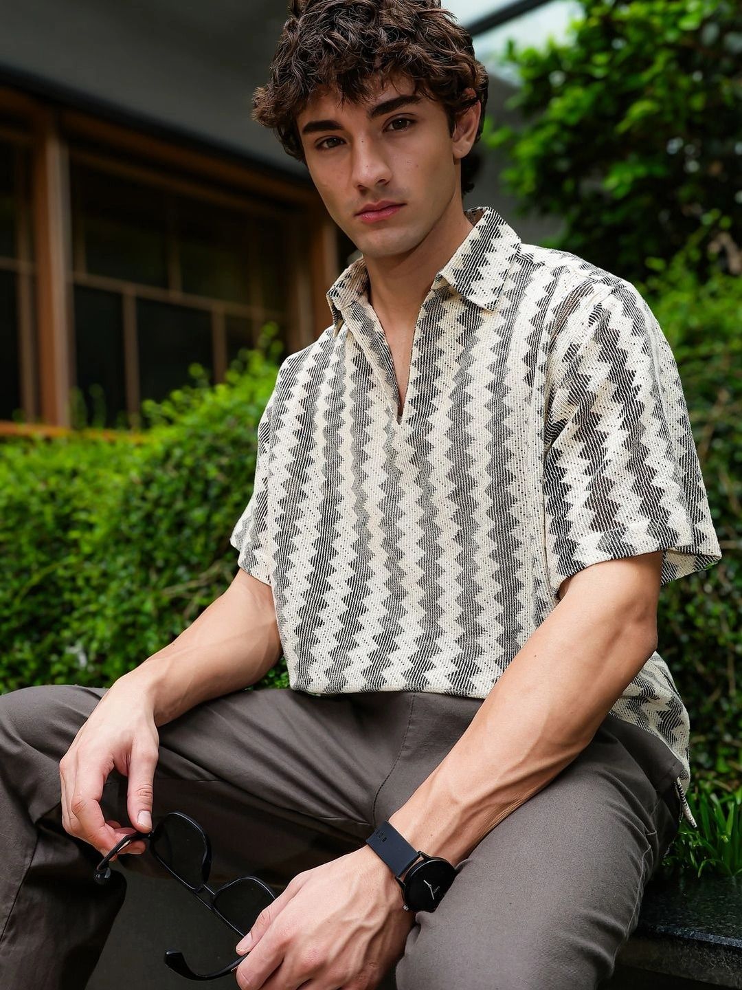 Eszett Men Classic Printed Casual Shirt