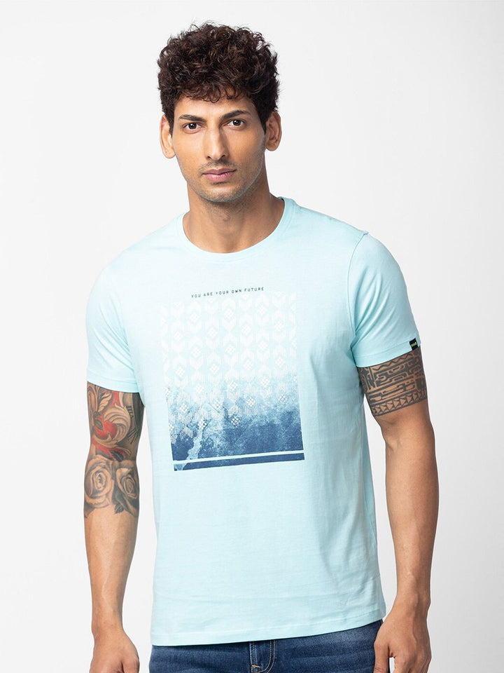 SPYKAR Men Printed Cotton T-shirt