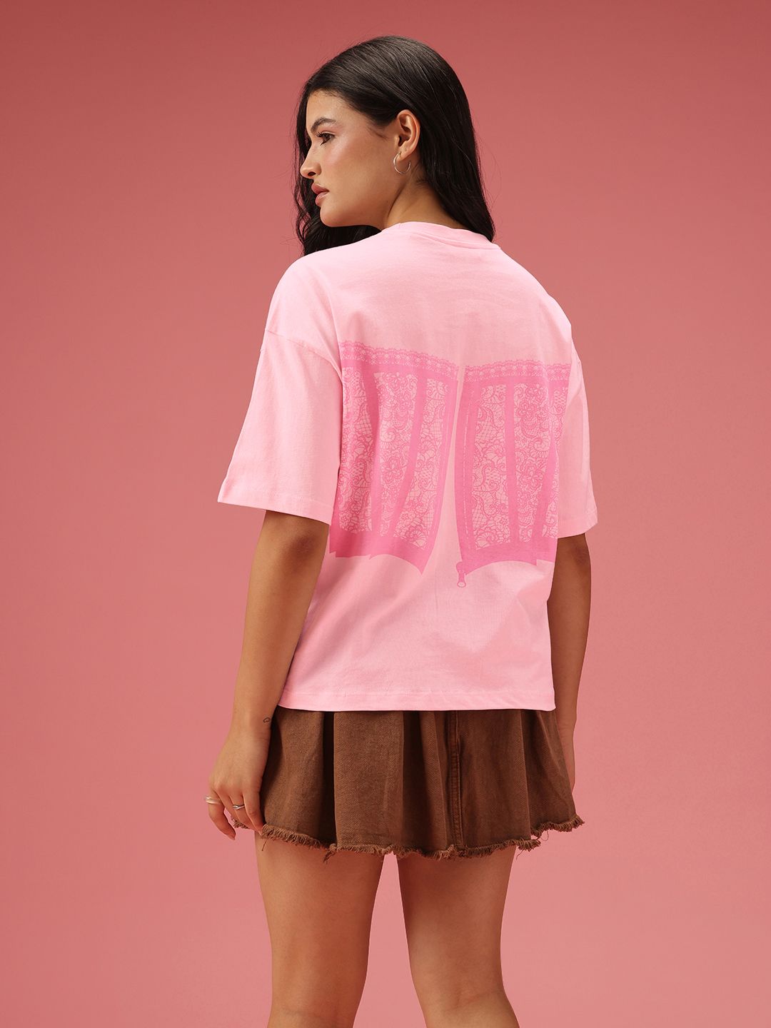 DressBerry Relaxed Fit Graphic Printed Pure Cotton T-shirt