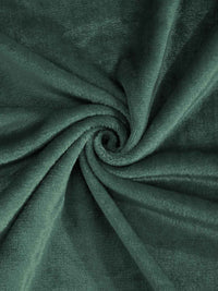 KLOTTHE Green 300 TC Wool Double Bed Bedsheet With 2 Pillow Covers