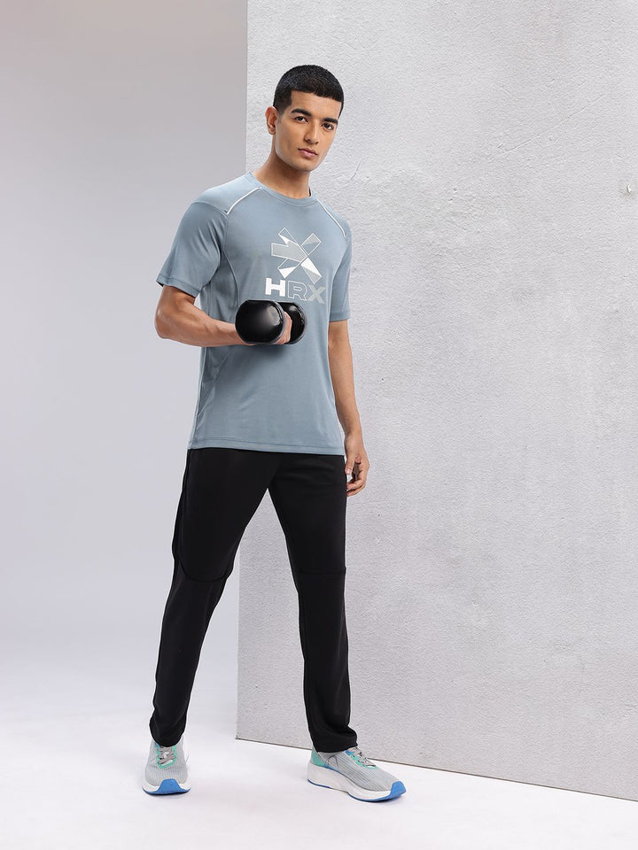 HRX by Hrithik Roshan Brand Logo Print Rapid-Dry Training T-shirt