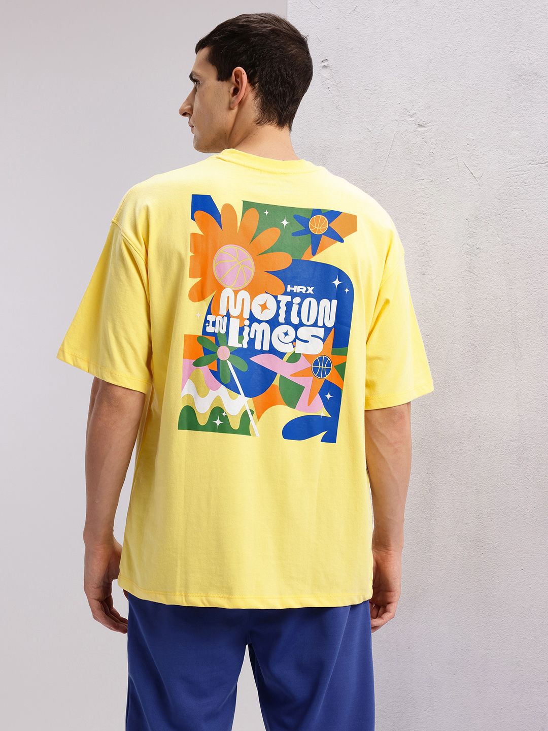 HRX by Hrithik Roshan Floral & Typography Printed Lifestyle T-shirt