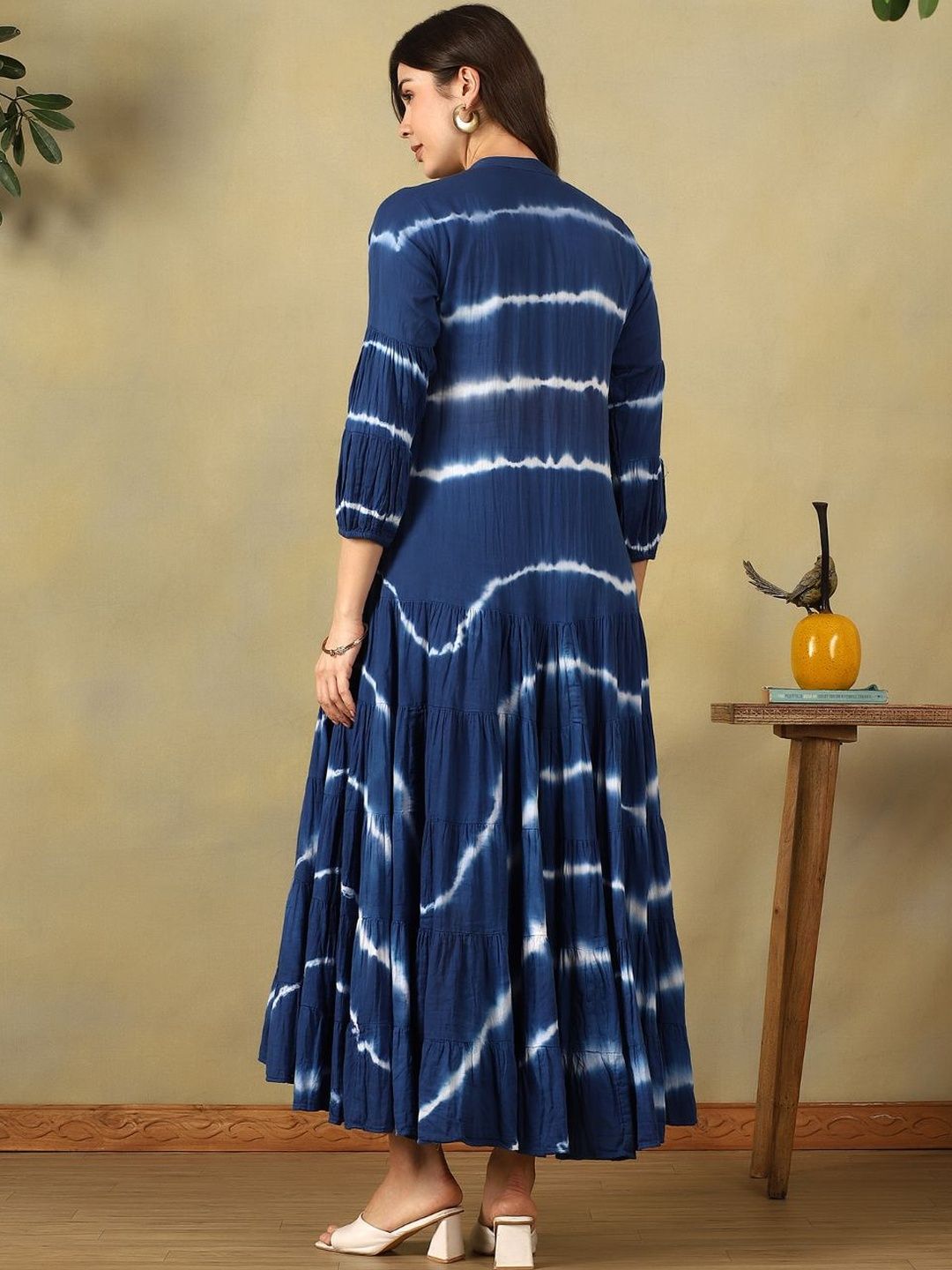 Mamicha Tie and Dye Dyed A-Line Midi Dress