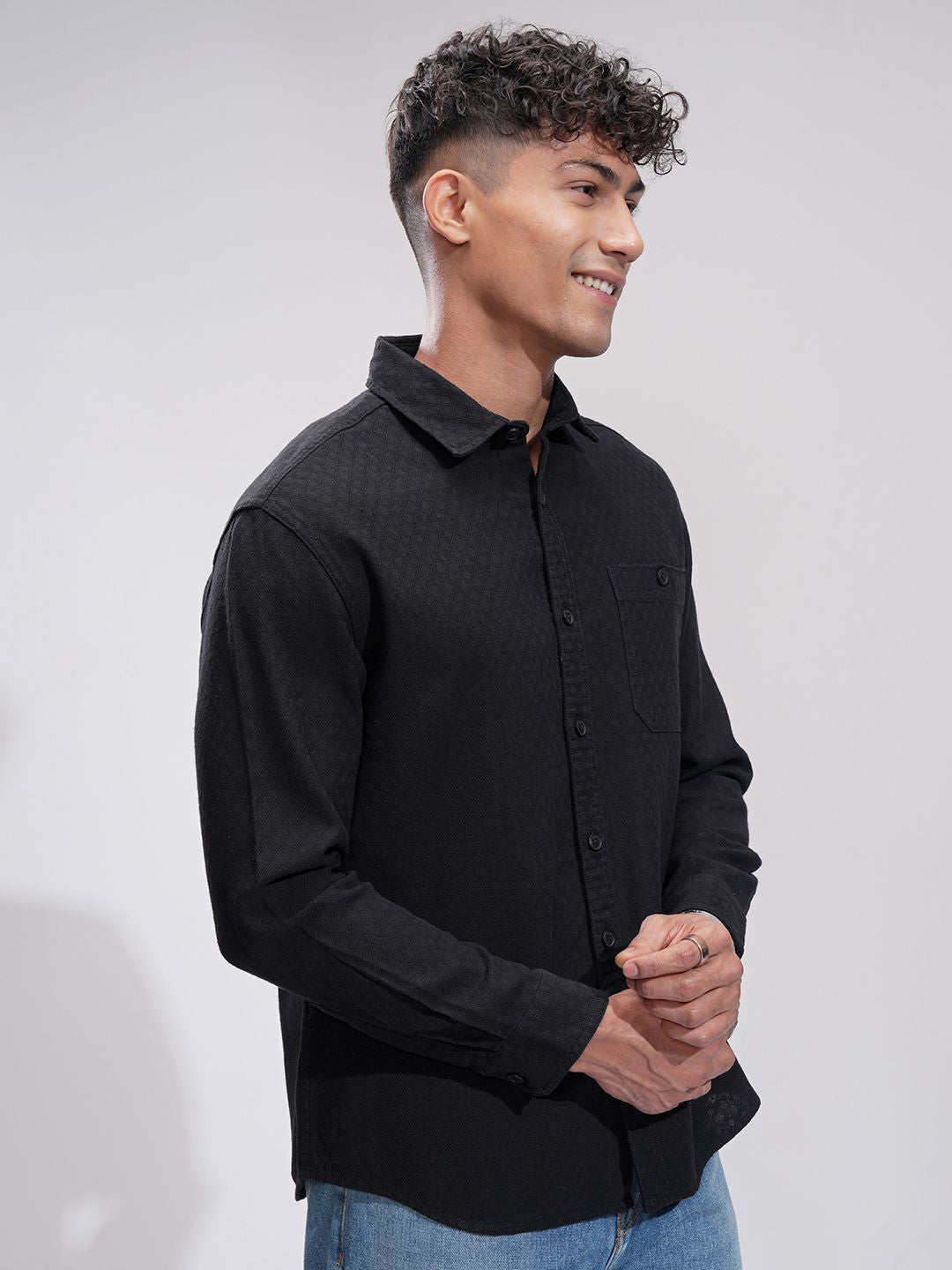 HIGHLANDER Men Comfort Opaque Casual Shirt
