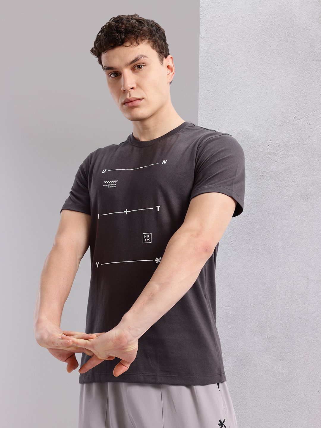 HRX by Hrithik Roshan Graphic Print Training T-shirt