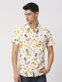 Being Human Men Slim Fit Floral Printed Opaque Casual Shirt