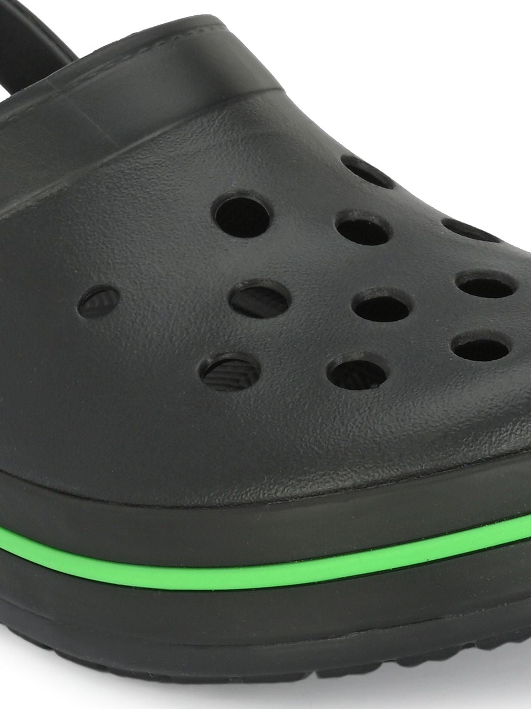 HRX by Hrithik Roshan Men Black & Green Rubber Clogs