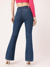 DressBerry Women Urban Gangstar Printed Bootcut Fit Jeans