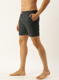 The Indian Garage Co Men Black & Grey Conversational Printed Boxers 0620-BXR05-05