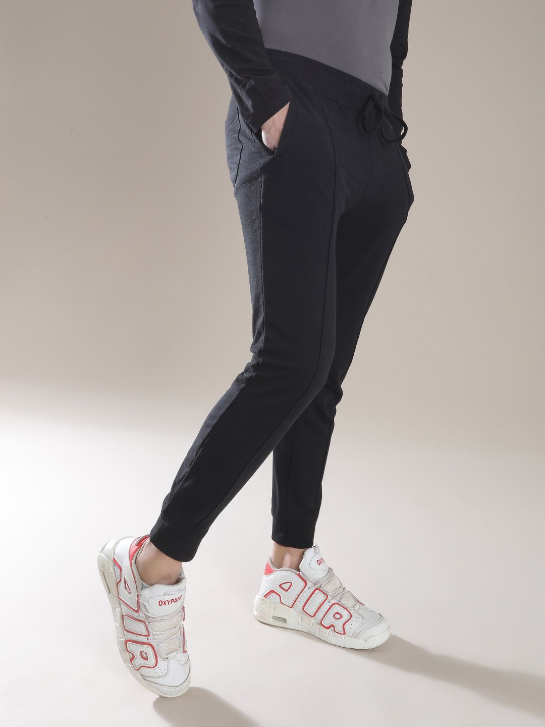 The Indian Garage Co Men Black Solid Slim Fit Jogger