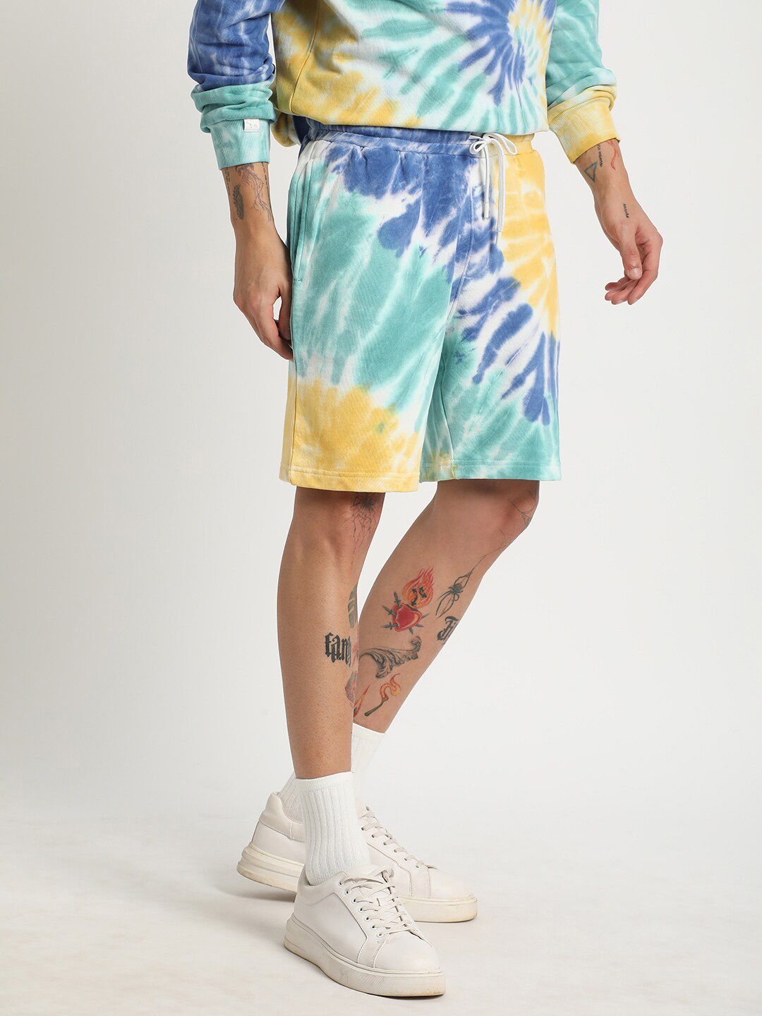 THE BEAR HOUSE Men Tie and Dye Pure Cotton Shorts