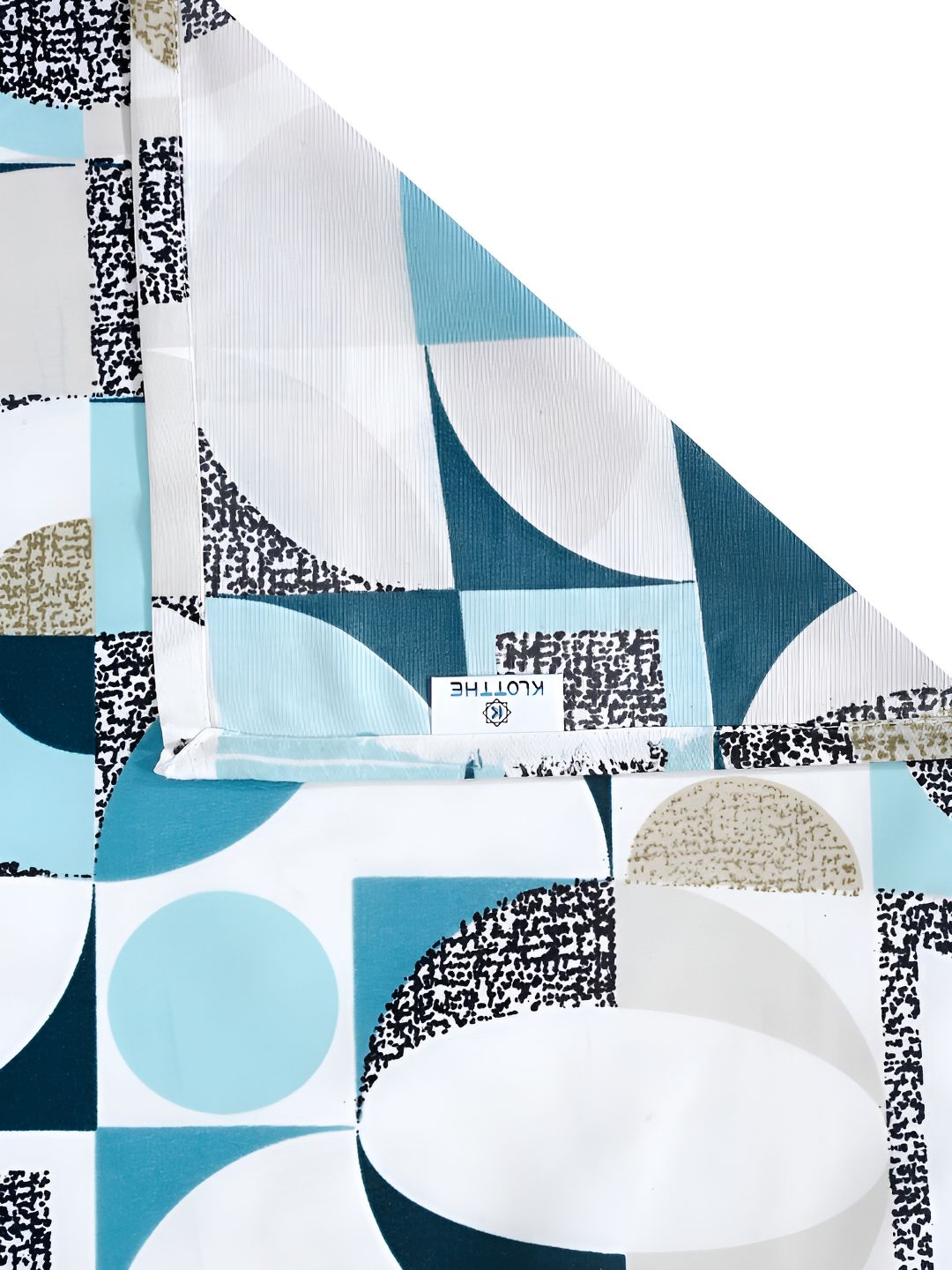 KLOTTHE White & Blue Printed 300TC Dilengkapi Cadar King Double Dengan 2 Sarung Bantal