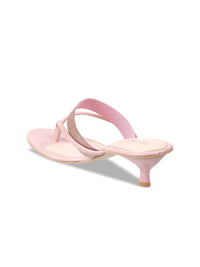 Metro Women Pink Embellished Kitten Heels