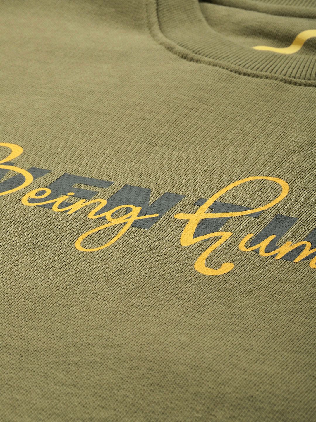 Being Human Pure Cotton Typography Printed Sweatshirt