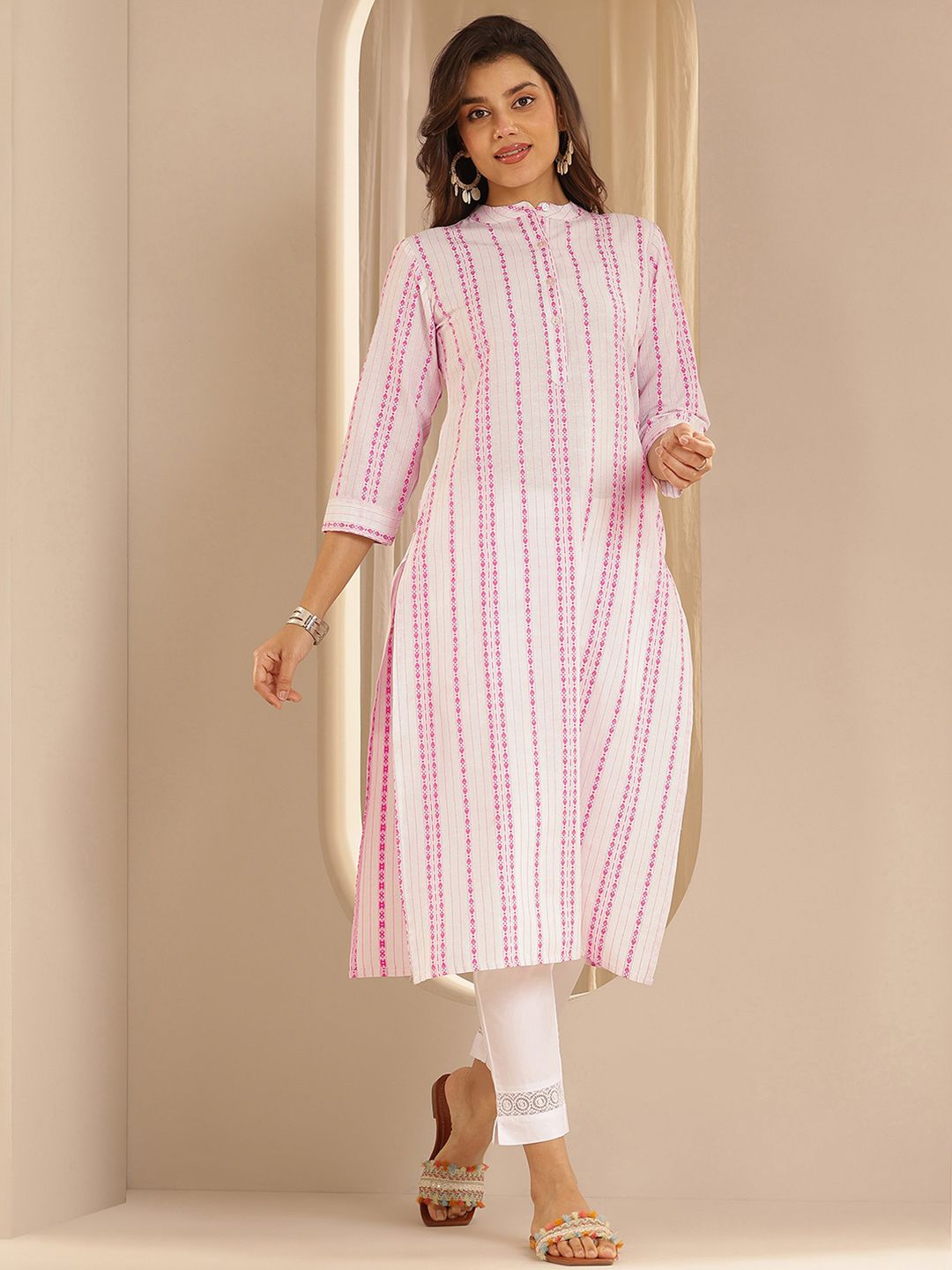Libas Women Ethnic Motifs Thread Work Kurta
