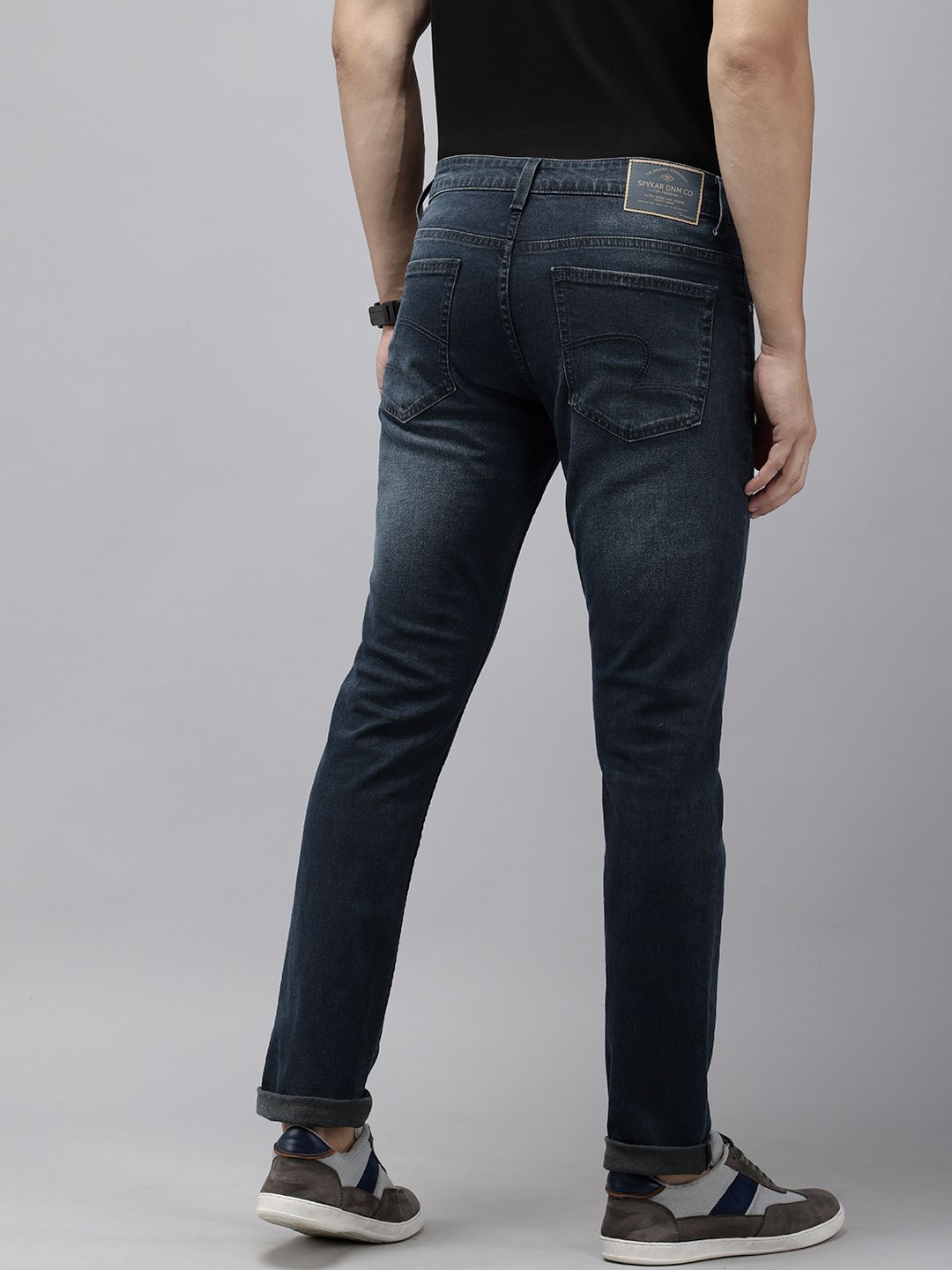 SPYKAR Men Slim Fit Low-Rise Light Fade Stretchable Jeans