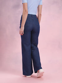 DressBerry Women Wide Leg High-Rise Stretchable Jeans