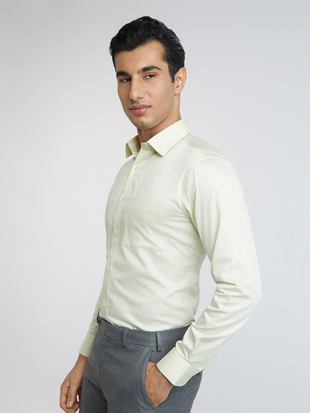 Raymond Men Organic Cotton Slim Fit Opaque Formal Shirt