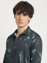 THE BEAR HOUSE Men Graphic Print Slim Fit Casual Shirt