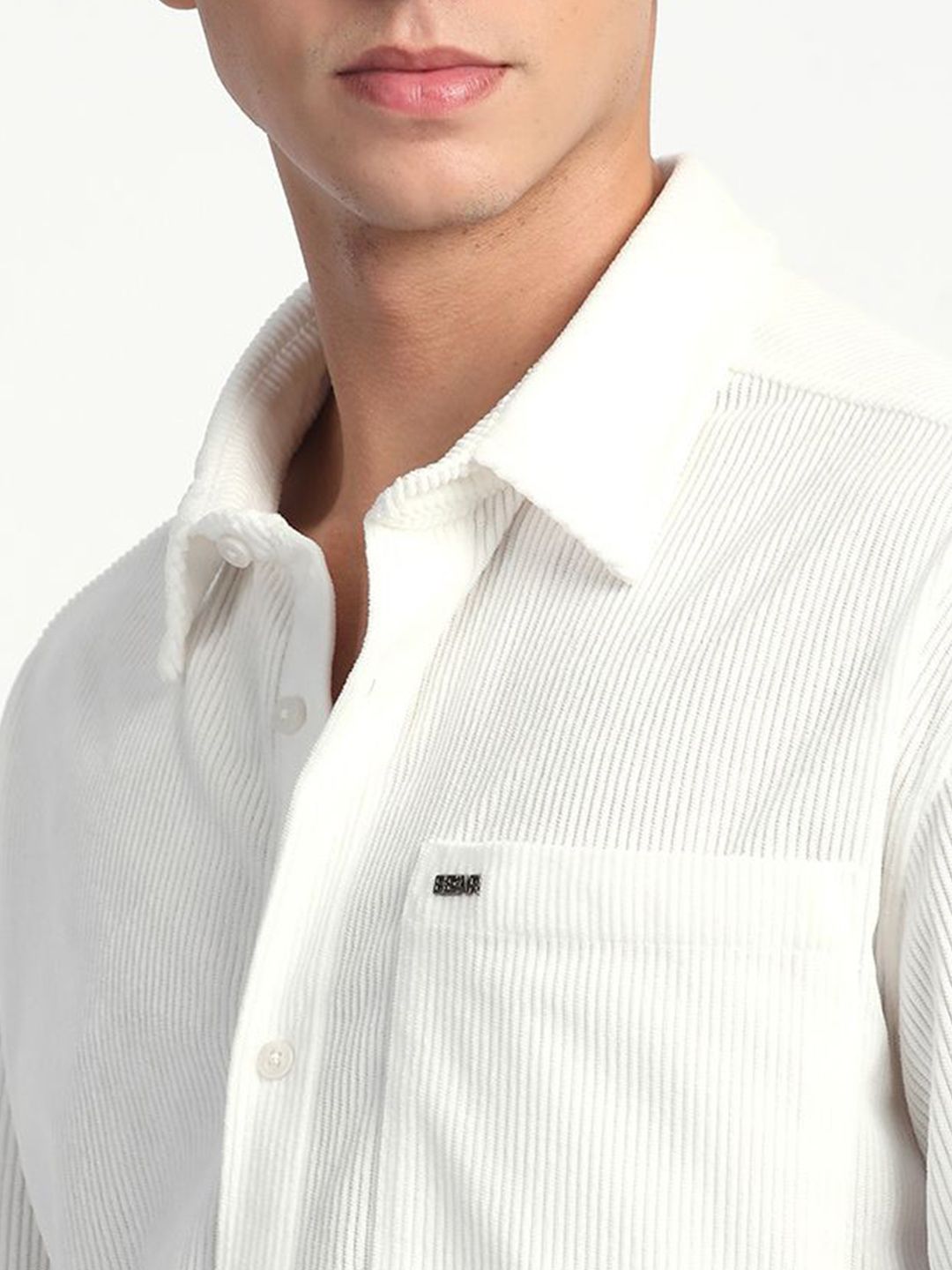 THE BEAR HOUSE Men Corduroy Relaxed Fit Casual Shirt