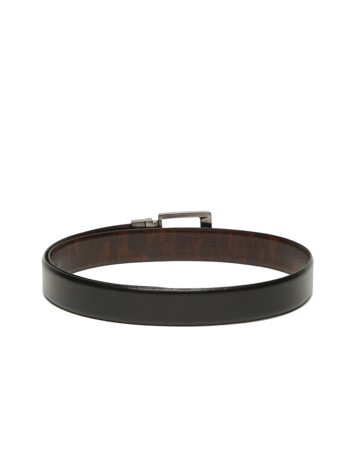 Teakwood Leathers Men Textured Leather Reversible Tang Closure Formal Belt