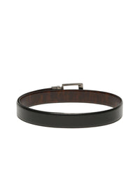 Teakwood Leathers Men Textured Leather Reversible Tang Closure Formal Belt