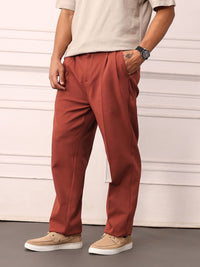 Mr Bowerbird Men Pleated Mid-Rise Liberal Fit Trousers