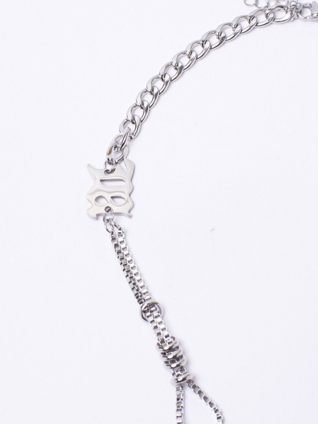 SALTY Men Silver-Plated Stainless Steel Necklace
