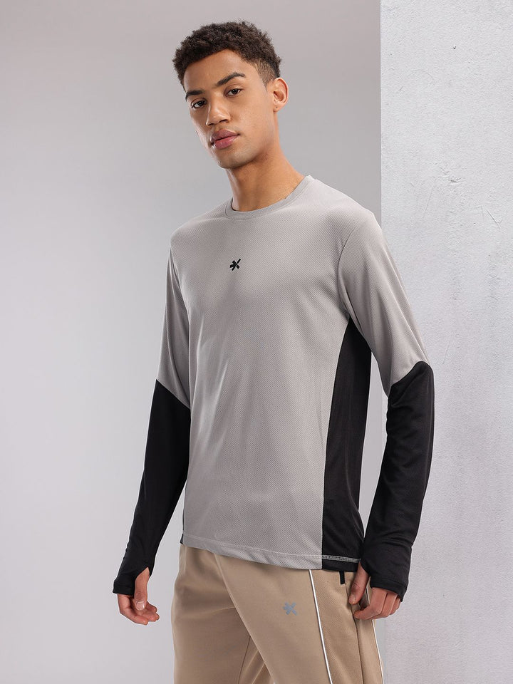 HRX by Hrithik Roshan Colourblocked Sleeves Rapid-Dry Running T-shirt