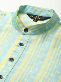 SOJANYA Men Ethnic Motifs Striped Jacquard Straight Kurta