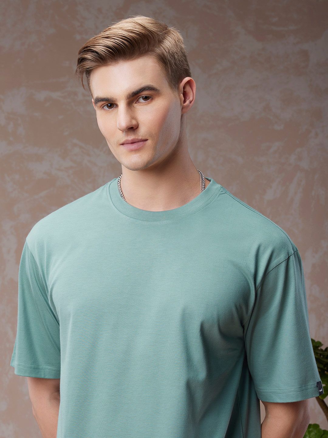 Bewakoof American Pima Round Neck Short Sleeve Cotton Oversized T-shirt
