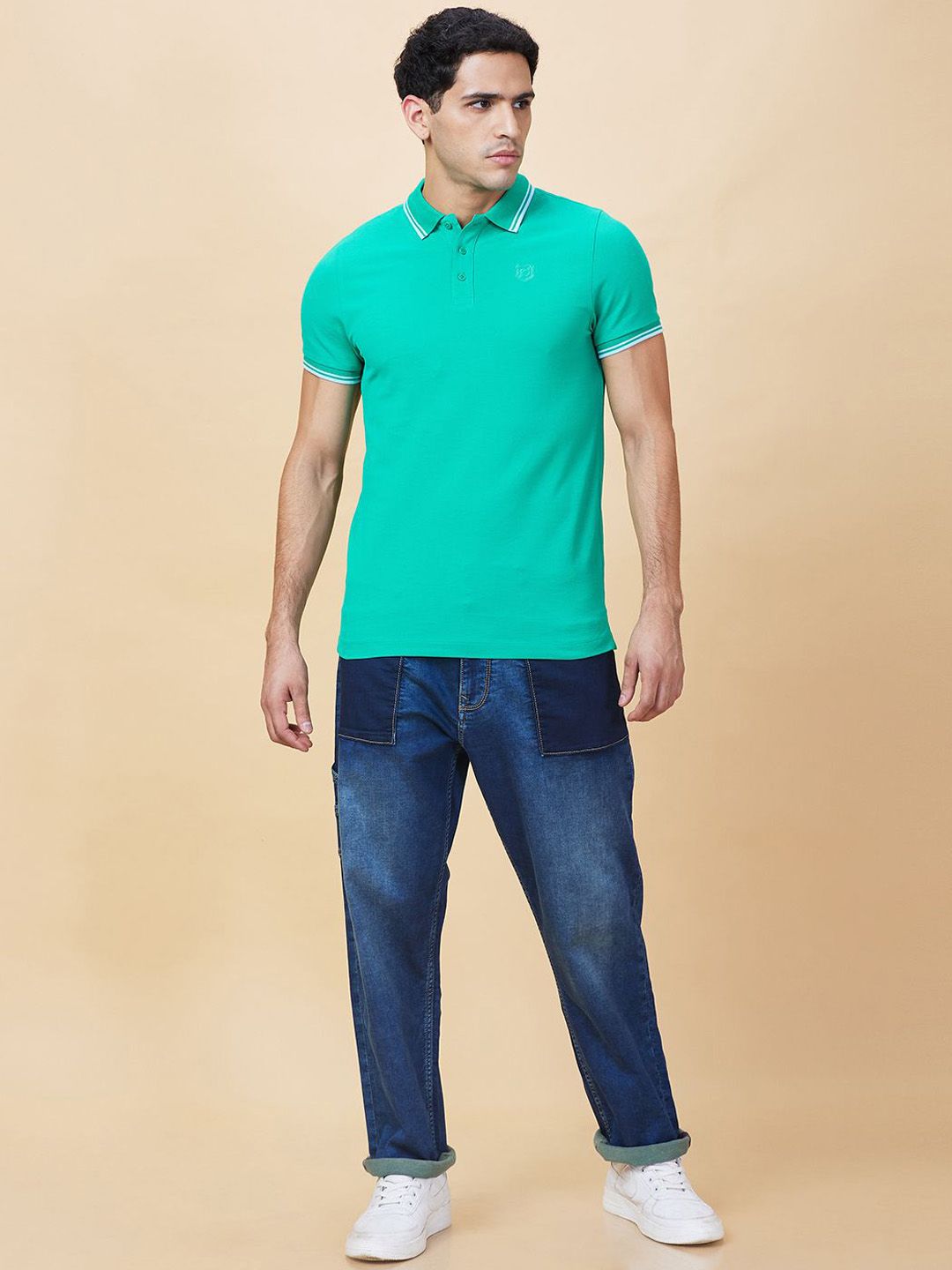 Being Human Men Low Distress Light Fade Jeans