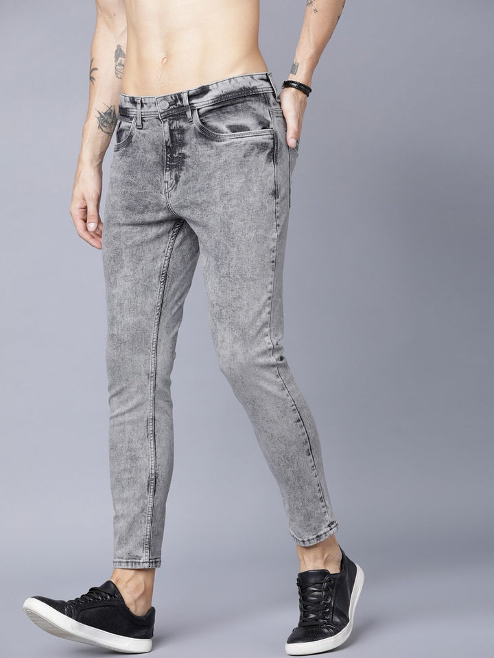 LOCOMOTIVE Men Grey Tapered Fit Jeans