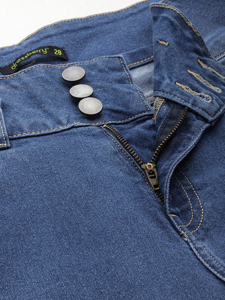 DressBerry Women Boyfriend Fit High-Rise Light Fade Stretchable Jeans
