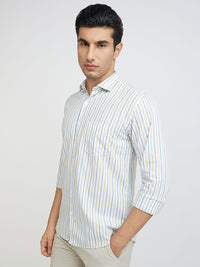 Park Avenue Men Pure Cotton Slim Fit Opaque Striped Casual Shirt