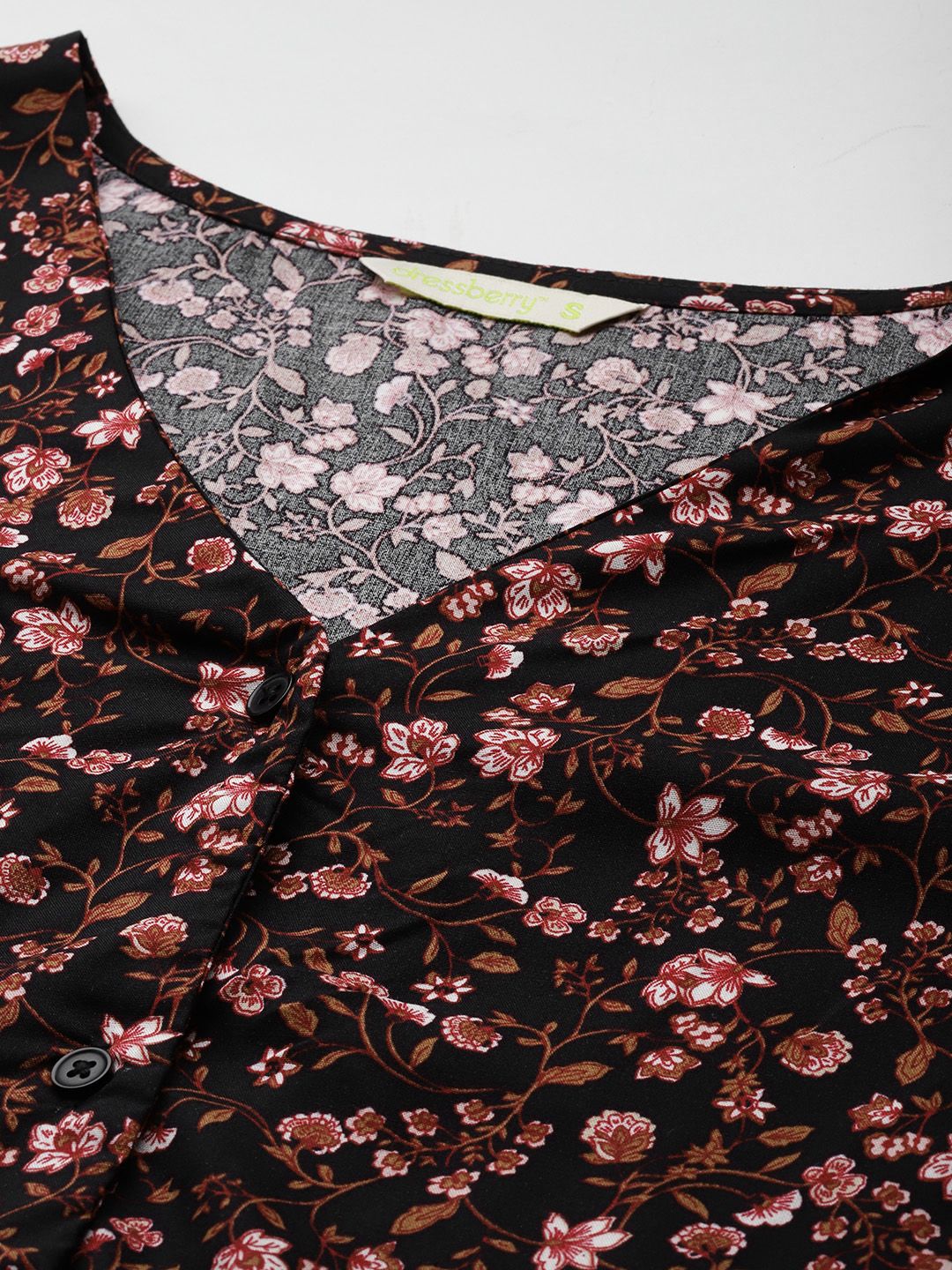DressBerry Floral Print Puff Sleeve Top