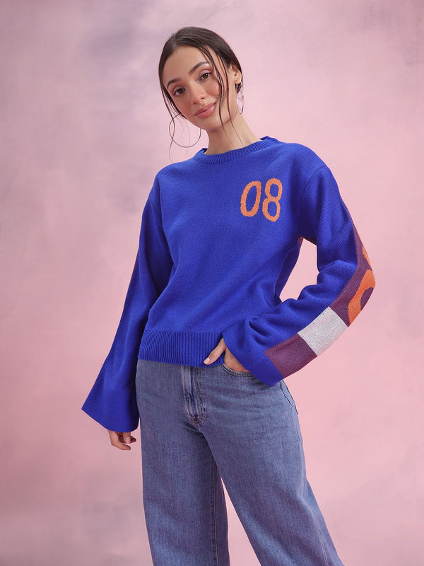 DressBerry Typography Acrylic Pullover