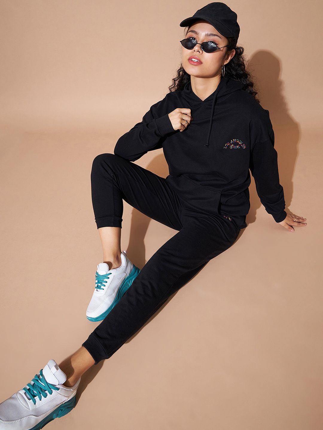 SASSAFRAS BASICS Embroidered Hoodie Long Sleeve Oversized Co-Ords