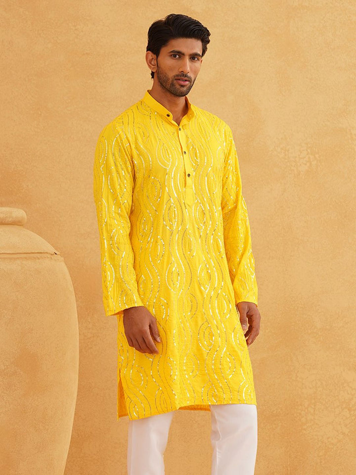 SOJANYA Thread Work Pure Cotton Straight Kurta