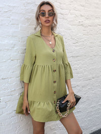 DressBerry Bell Sleeve A-Line Mini Dress
