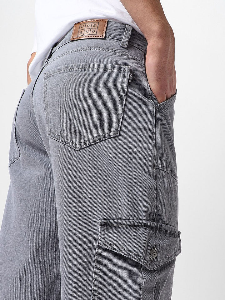 Urbano Fashion Men Loose Fit Non-Stretchable Cargo Jeans