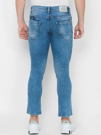 SPYKAR Men Blue Slim Fit Highly Distressed Light Fade Jeans