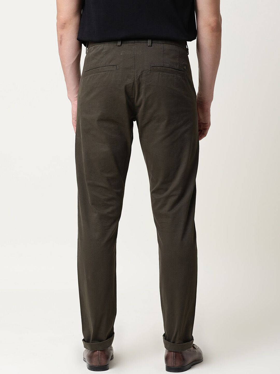 RARE RABBIT Men Trews-22 Mid-Rise Regular Fit Solid Trouser