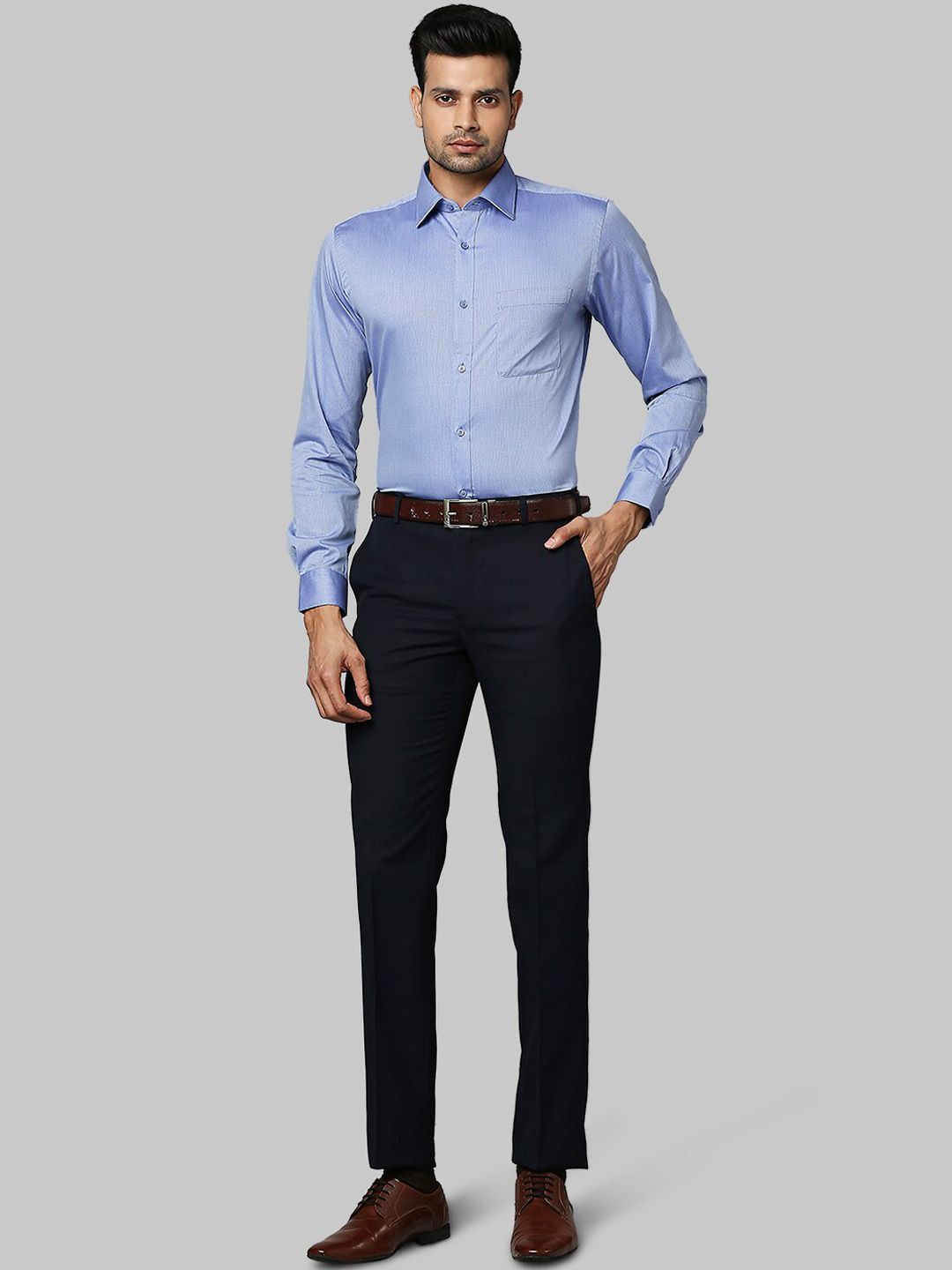 Raymond Men Blue Slim Fit Trousers
