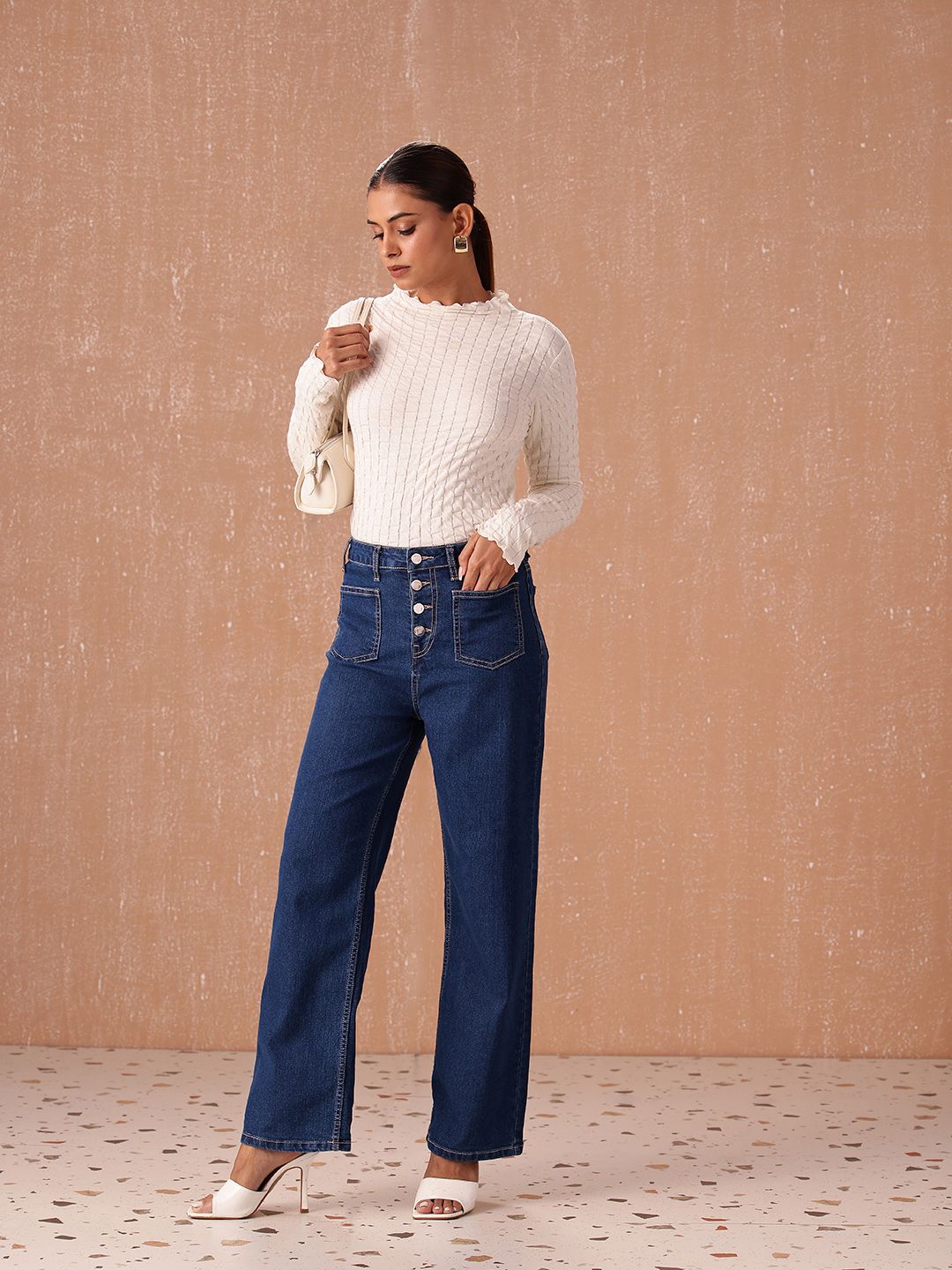 all about you Women Straight Fit High-Rise Stretchable Jeans