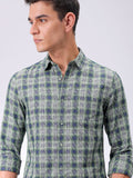 The Indian Garage Co Men Slim Fit Checked Casual Shirt